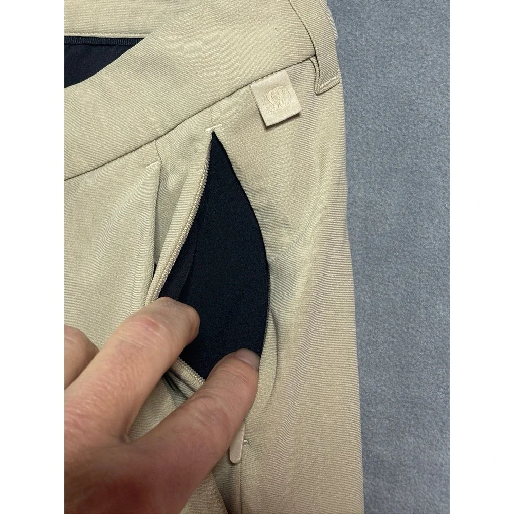 Lululemon Men's Commission Classic-Fit Pants Warpstreme Beige Size 33x31